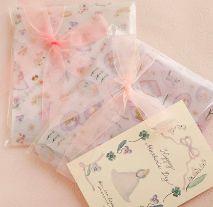 (NEW) Kin.Iro.Hitode Lavender Tea Room | A4 Vellum Paper