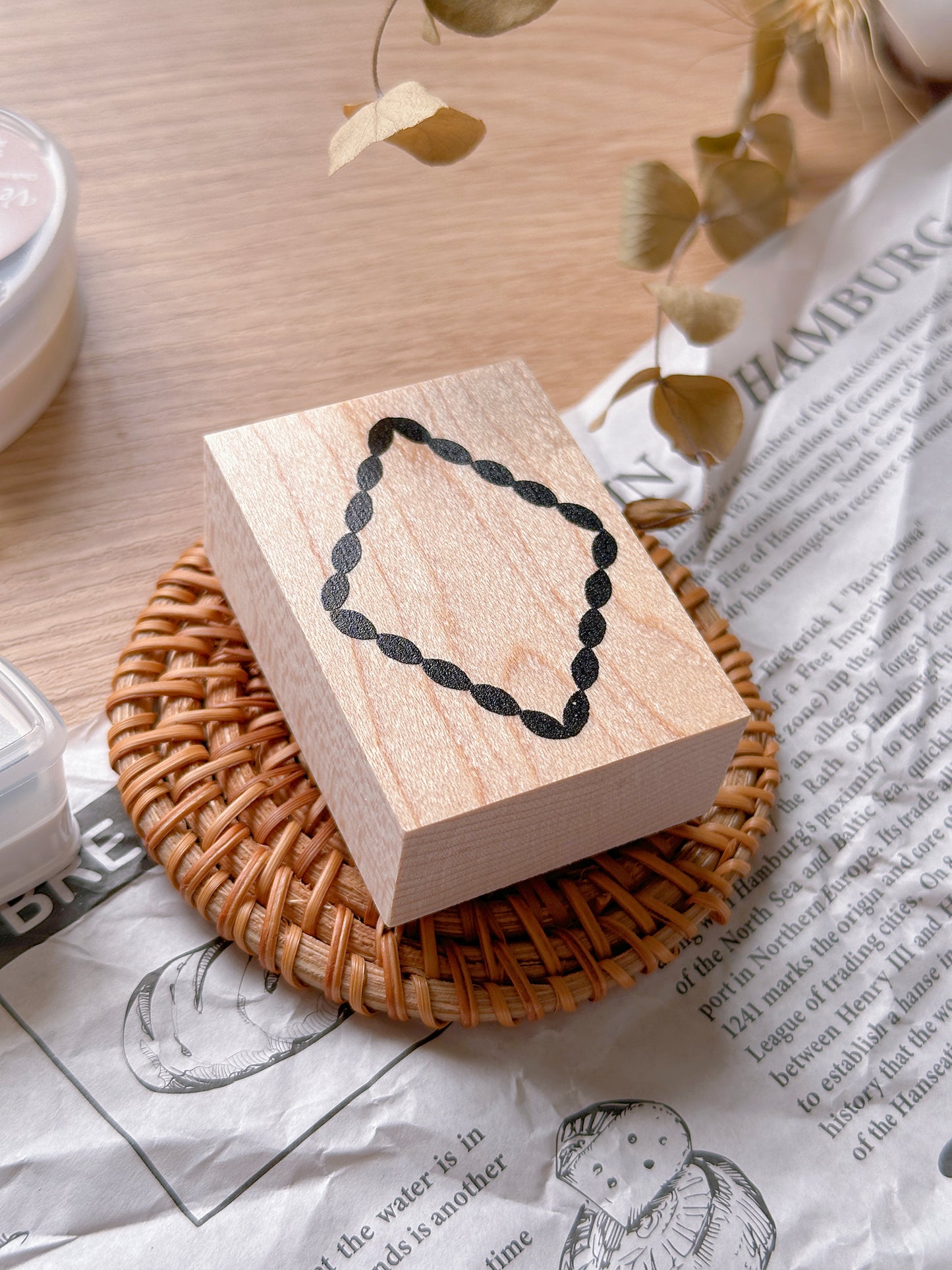 Aesthetic Frame | Wooden Rubber Stamp