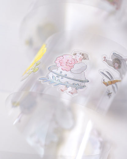 (NEW) Dodolulu - Doremi. Nestled in Green  | Pre-Cut Foil PET Tape Stickers