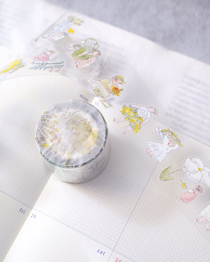 (NEW) Dodolulu - Doremi. Nestled in Green  | Pre-Cut Foil PET Tape Stickers