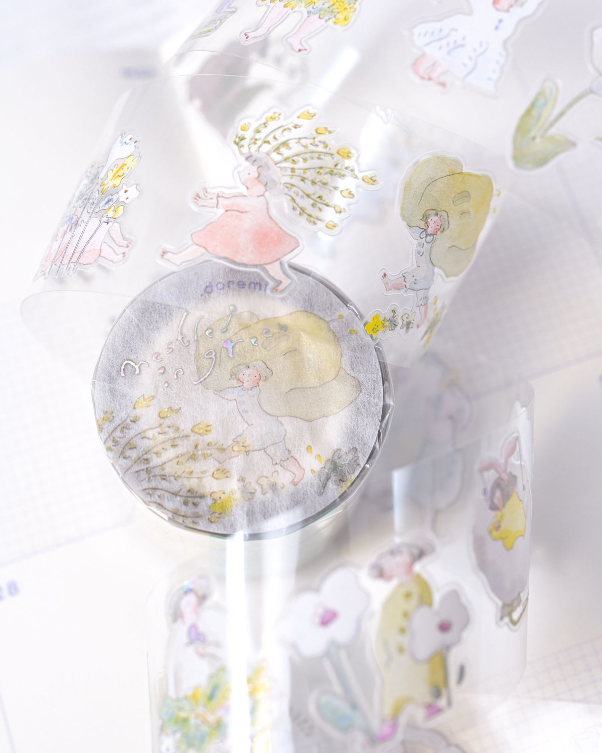 (NEW) Dodolulu - Doremi. Nestled in Green  | Pre-Cut Foil PET Tape Stickers