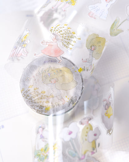 (NEW) Dodolulu - Doremi. Nestled in Green  | Pre-Cut Foil PET Tape Stickers