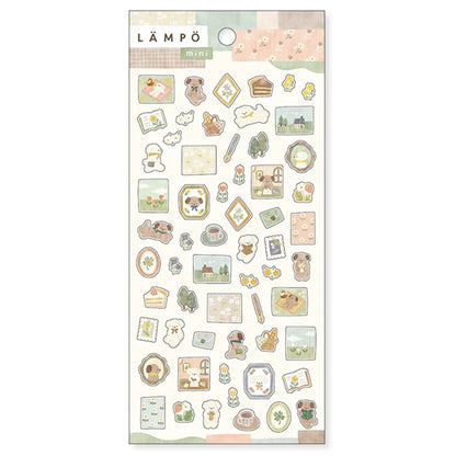 (NEW) LAMPO mini dog and late afternoon | Sticker Sheet