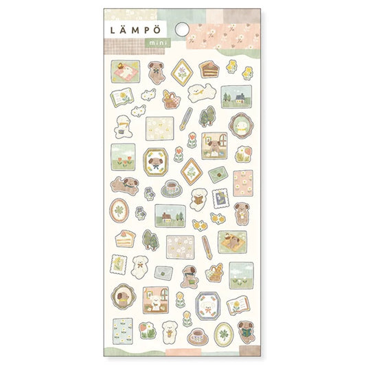 (NEW) LAMPO mini dog and late afternoon | Sticker Sheet