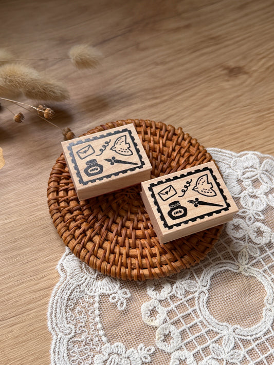 (NEW) Hankodori - Mail Day | Wooden Rubber Stamp