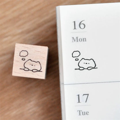 Mini Cat Series | Mini Wooden Rubber Stamp (10 designs)