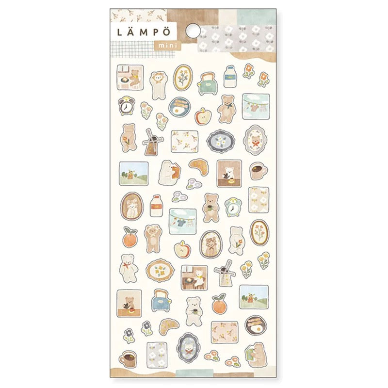 (NEW) LAMPO mini morning with a bear | Sticker Sheet