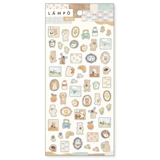 (NEW) LAMPO mini morning with a bear | Sticker Sheet