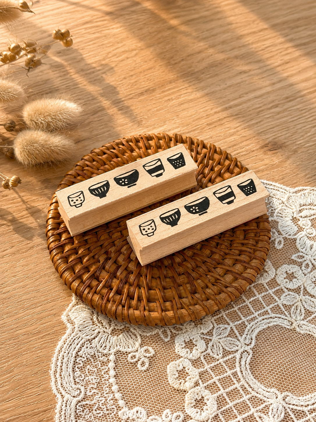 (NEW) Hankodori - Small Japanese Tea Cups | Wooden Rubber Stamp