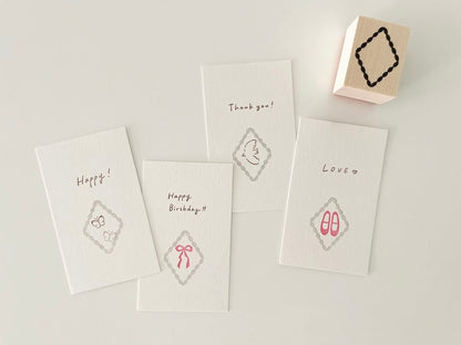 Ribbon | Wooden Rubber Stamp