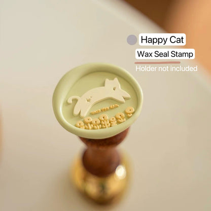 Wax seal stamp, cat, cute, animal, stamp
