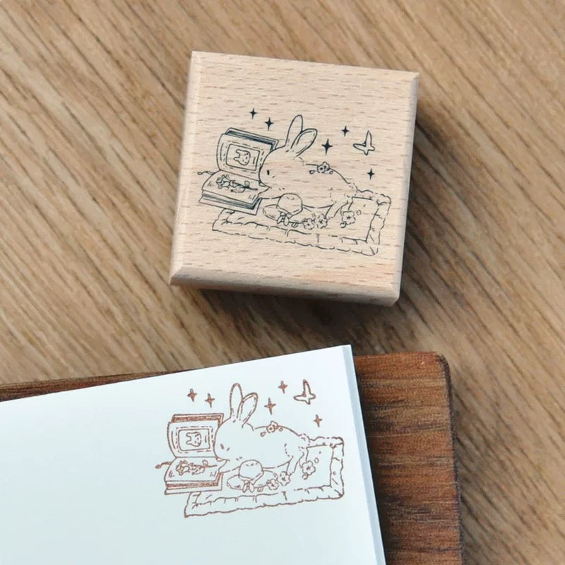 Rabbit Garden Series | Wooden Rubber Stamp (2 designs)