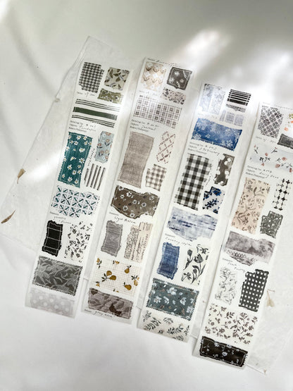 (NEW) Pion - Cloth | Kiss Cut 5cm Washi Tape