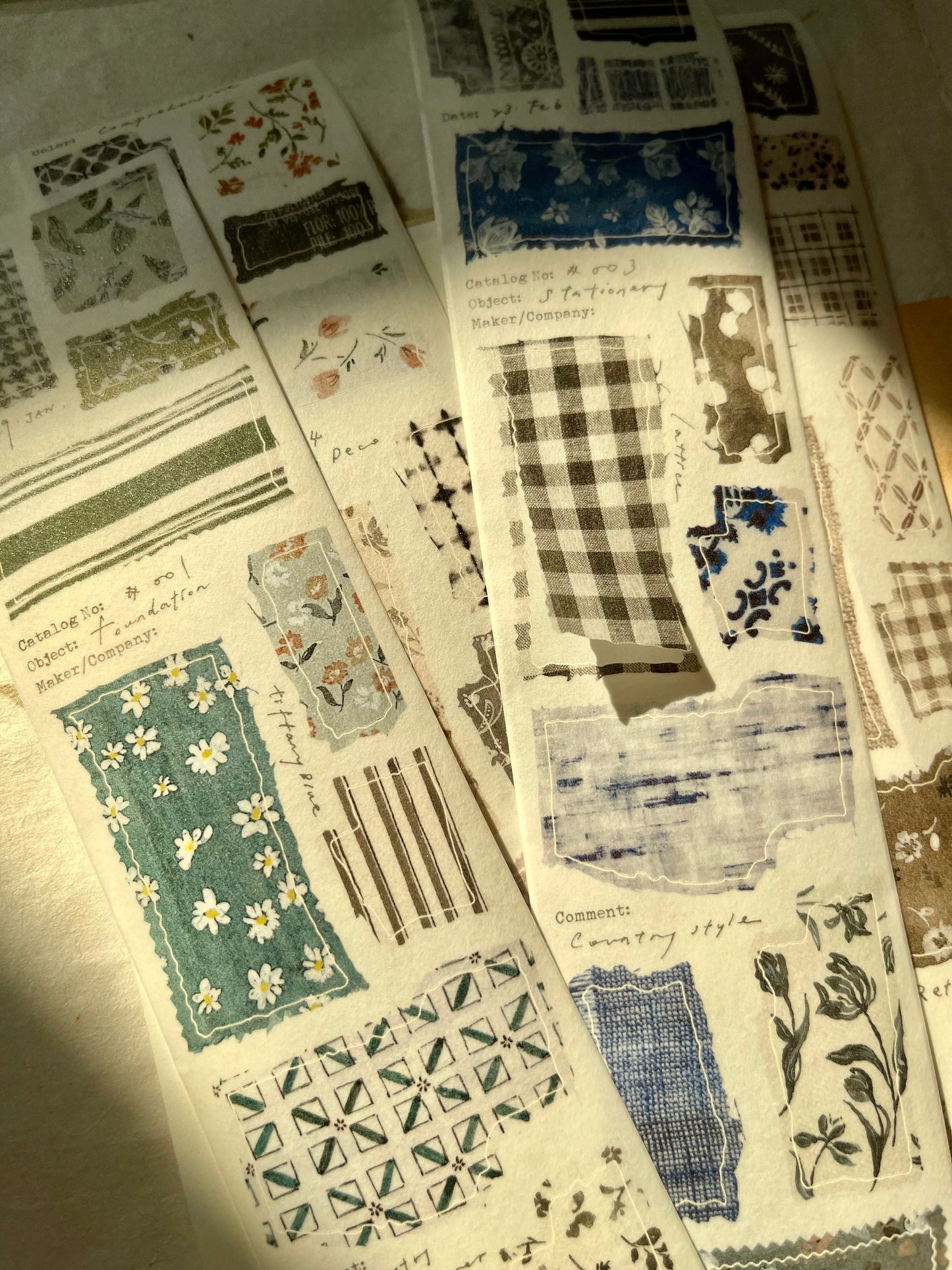 (NEW) Pion - Cloth | Kiss Cut 5cm Washi Tape