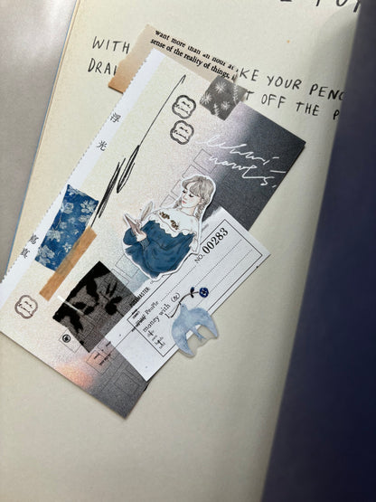 (NEW) Pion - Cloth | Kiss Cut 5cm Washi Tape