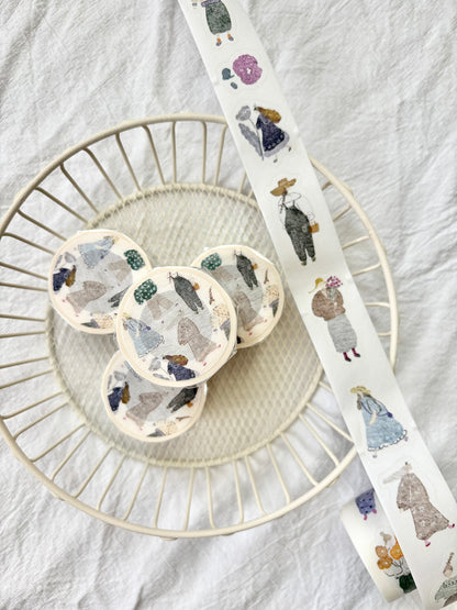 (NEW) Pion - Artsy Girl | Kiss Cut 2.5cm Washi Tape