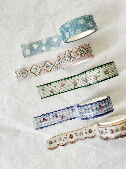 (NEW) Pion - Cherry & Rustic | Die-cut Washi Tape (2 Designs)