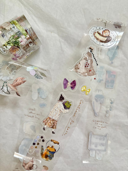 (NEW) Pion - Mini Girl | 3.5cm Kiss Cut PET Tape