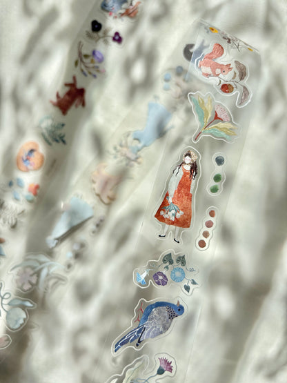 (NEW) Pion - Blooming | 3.5cm Kiss Cut PET Tape