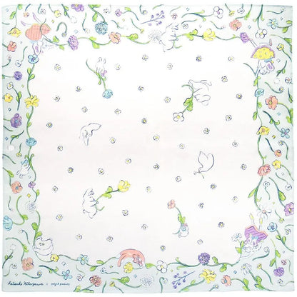 nz, 100% cotton, handkerchief, design, japan, cute, smooth, pastel, pink, rabbit, flower