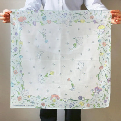 (NEW) Cozyca - Kitazawa Heisuke Spring Breeze Everyone | 100% Cotton Handkerchief (Copy)