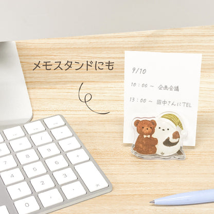 (NEW) NB Co. Ltd - Mattari Animal - Long-tailed Tit Bird | 2 Way Acrylic Clip