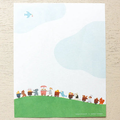 (NEW) Mariko Fukuoka Let's carry | Letter Set (12 sheets & 4 envelopes)