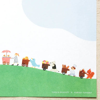 (NEW) Mariko Fukuoka Let's carry | Letter Set (12 sheets & 4 envelopes)