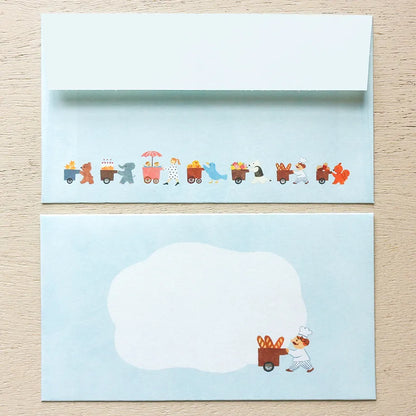 (NEW) Mariko Fukuoka Let's carry | Letter Set (12 sheets & 4 envelopes)