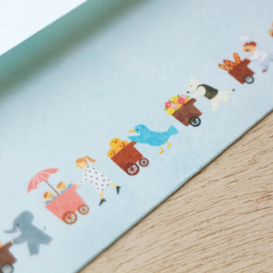 (NEW) Mariko Fukuoka Let's carry | Letter Set (12 sheets & 4 envelopes)