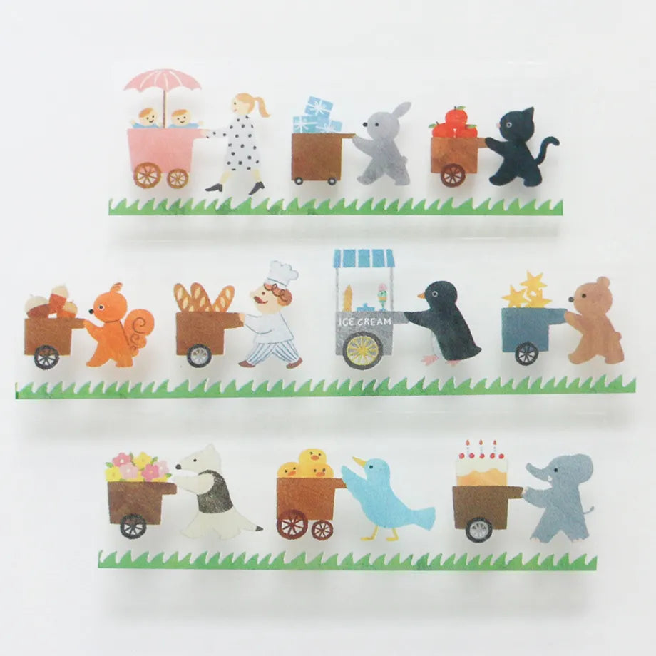 (NEW) Mariko Fukuoka Let's carry | Transparent Washi Tape (8m)