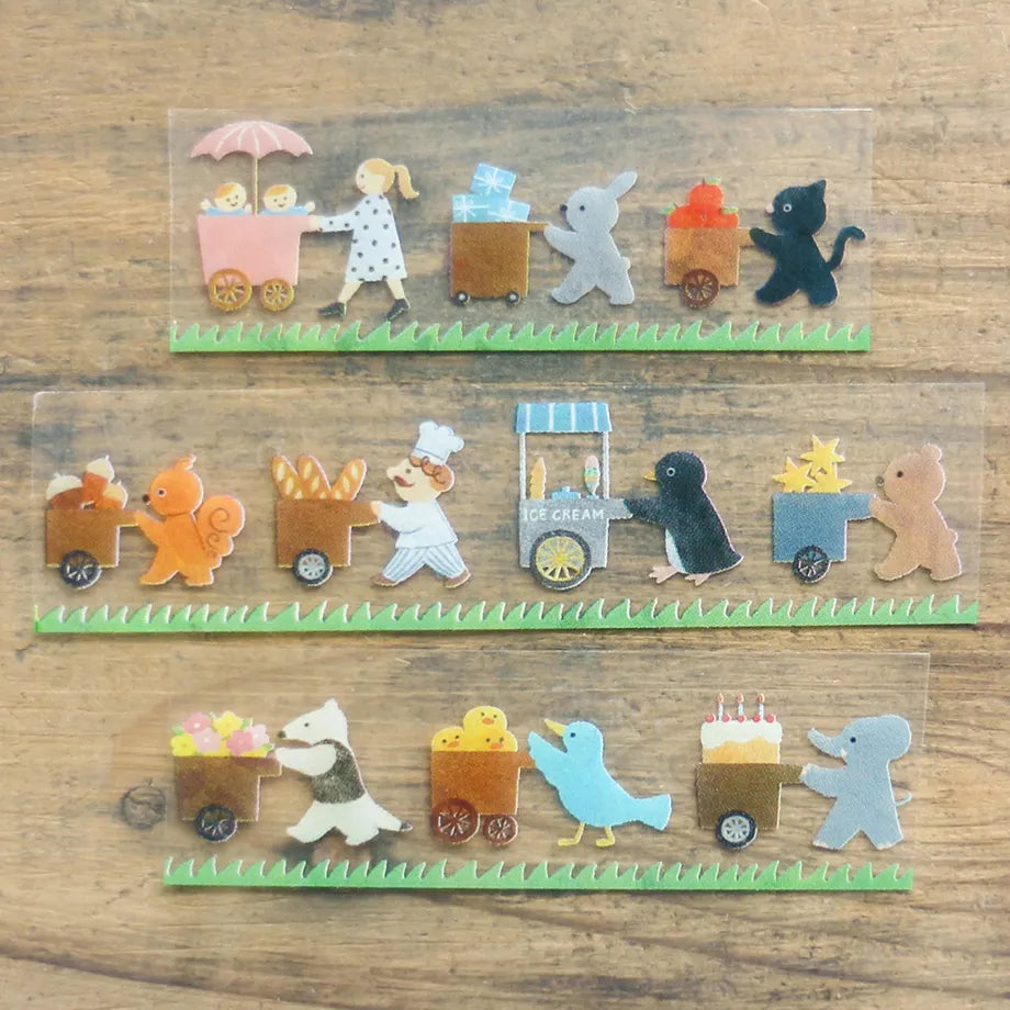 (NEW) Mariko Fukuoka Let's carry | Transparent Washi Tape (8m)