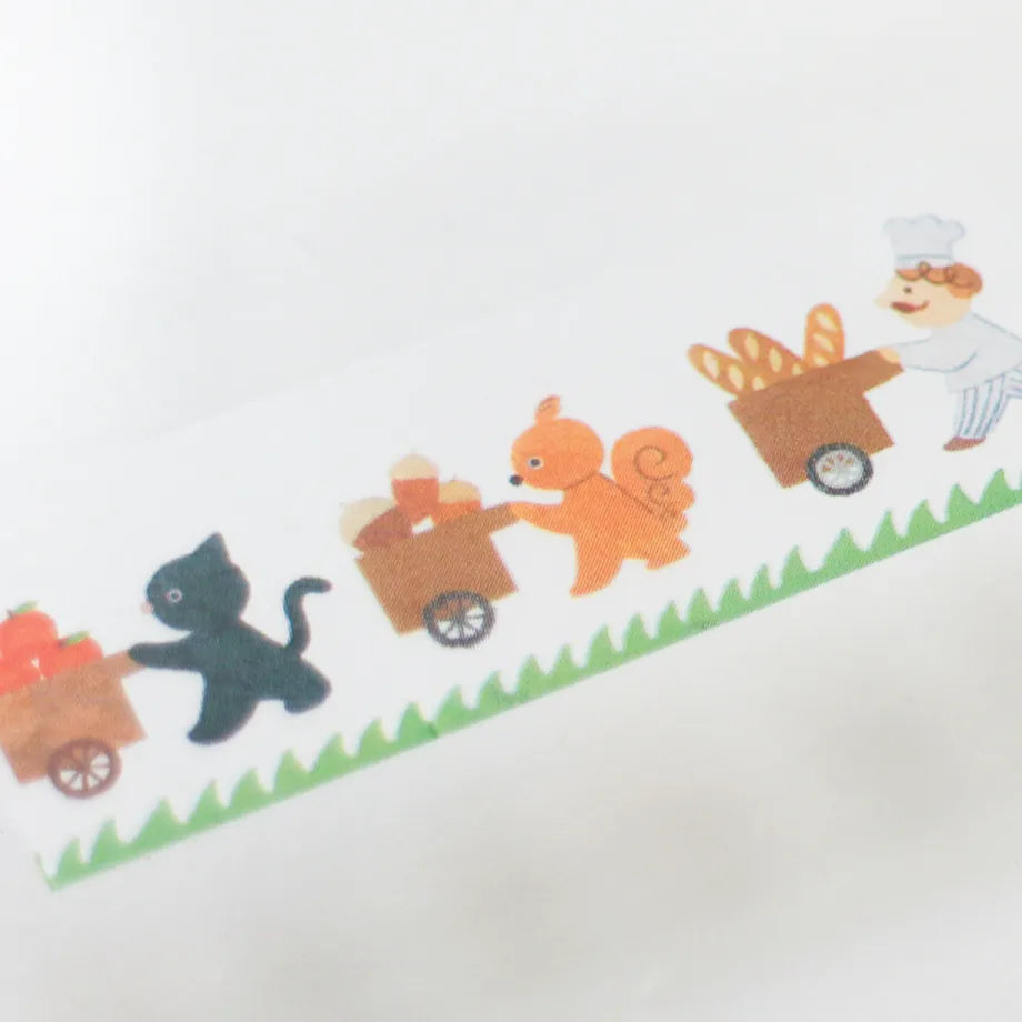(NEW) Mariko Fukuoka Let's carry | Transparent Washi Tape (8m)