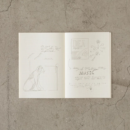 (NEW) Midori MD Notebook Light A5 - Grid- Pack of 3