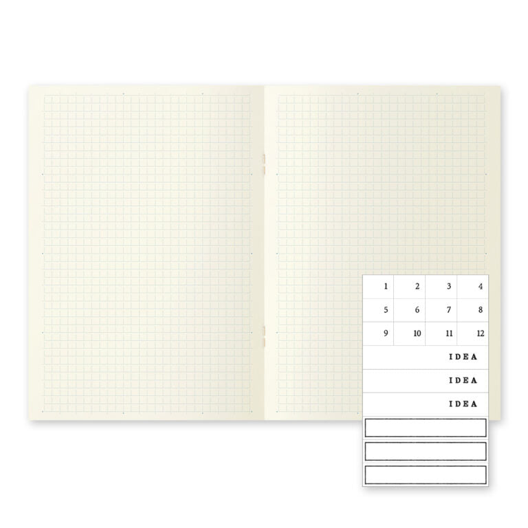 (NEW) Midori MD Notebook Light A5 - Grid- Pack of 3