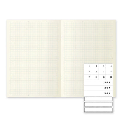 (NEW) Midori MD Notebook Light A5 - Grid- Pack of 3