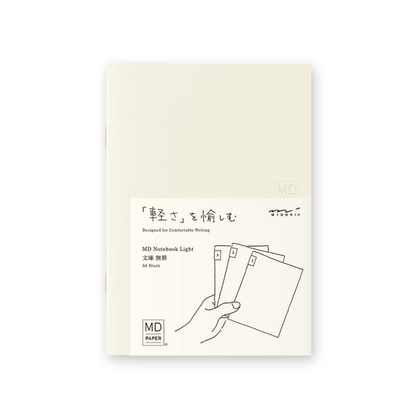 (NEW) Midori MD Notebook Light A6 - Blank - Pack of 3