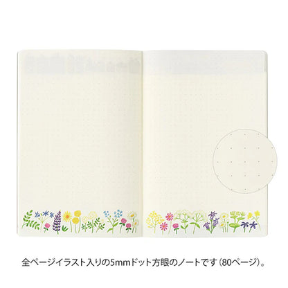 (NEW) Midori Yuru Log Notebook B6 - Nordic - Dot Grid