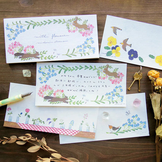 (NEW) Cozyca - Midori Asano With Flowers | Memopad