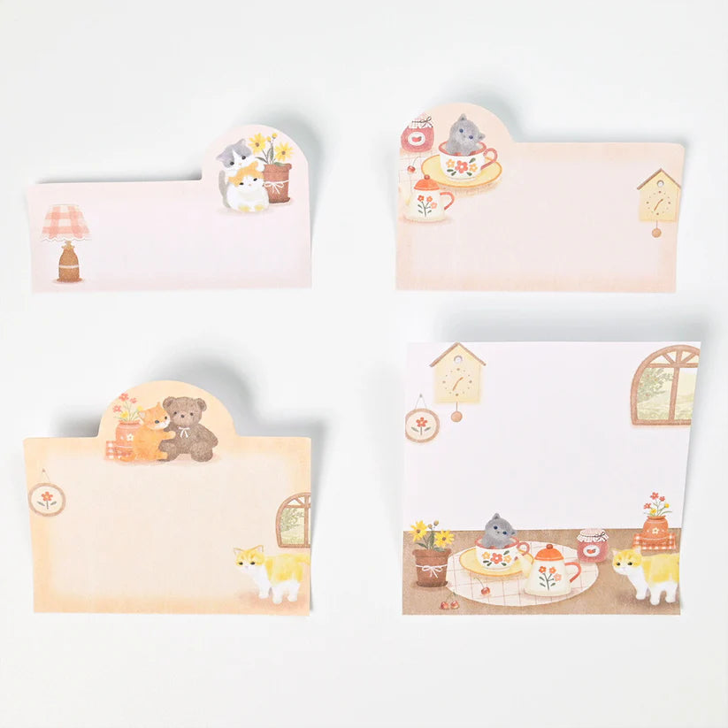 (NEW) NB Co. Ltd - Mattari Animal - Cat in the room | Sticky Note Set