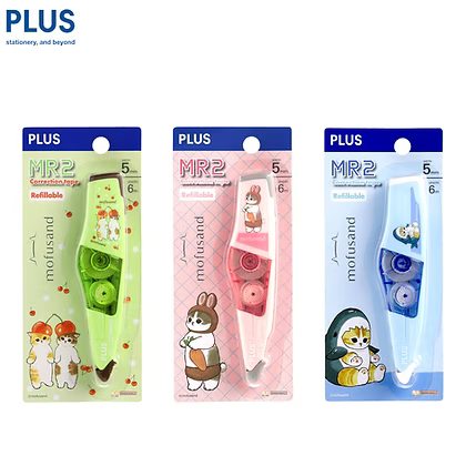 (NEW) PLUS x Mofusand Series - Whiper MR2 5mm x 6m Correction Tape