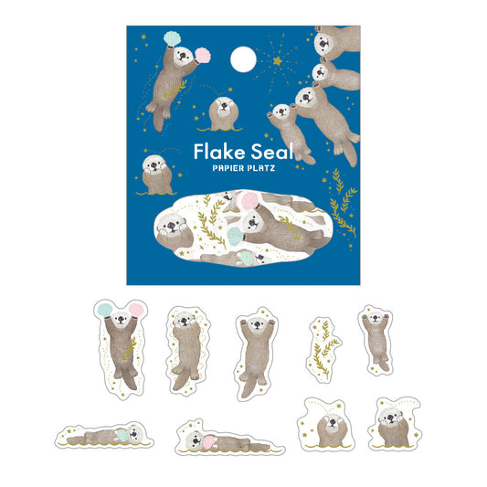 (NEW) Papier Platz x MILINA Otter | Gold Foil Sticker Flakes
