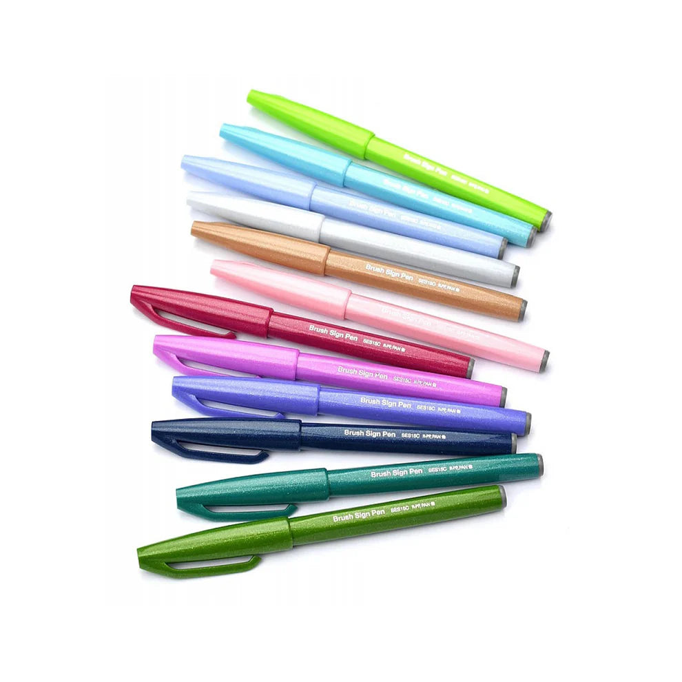 Pentel Fude Touch Brush Sign Pen (14 colors)