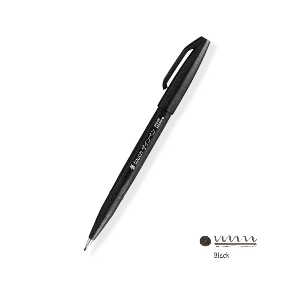 Pentel Fude Touch Brush Sign Pen (14 colors)