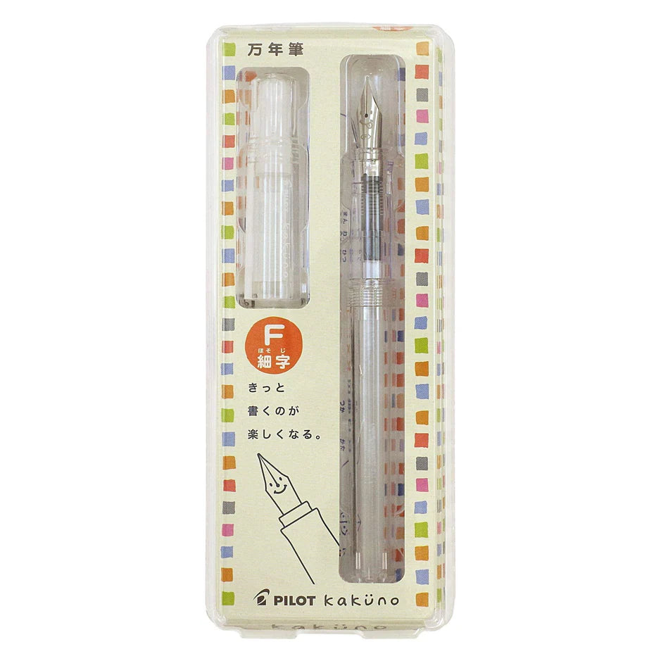 (NEW) Pilot Kakuno Smiley Face Clear | Fountain Pen