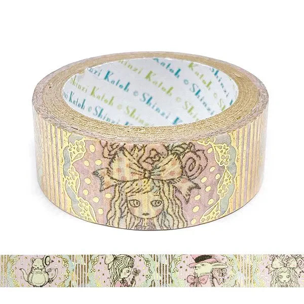 Shinzi Katoh Alice in the Wonderland - Pot | Gold Foil Washi Tape