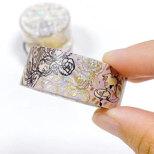 Shinzi Katoh Alice in the Wonderland - Rabbit Hole | Gold Foil Washi Tape