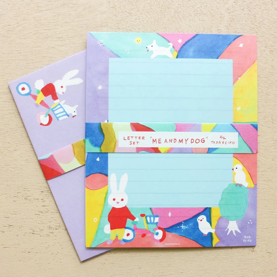 (NEW) Reiko Tada Me and My Dog | Letter Set (12 sheets & 4 envelopes)