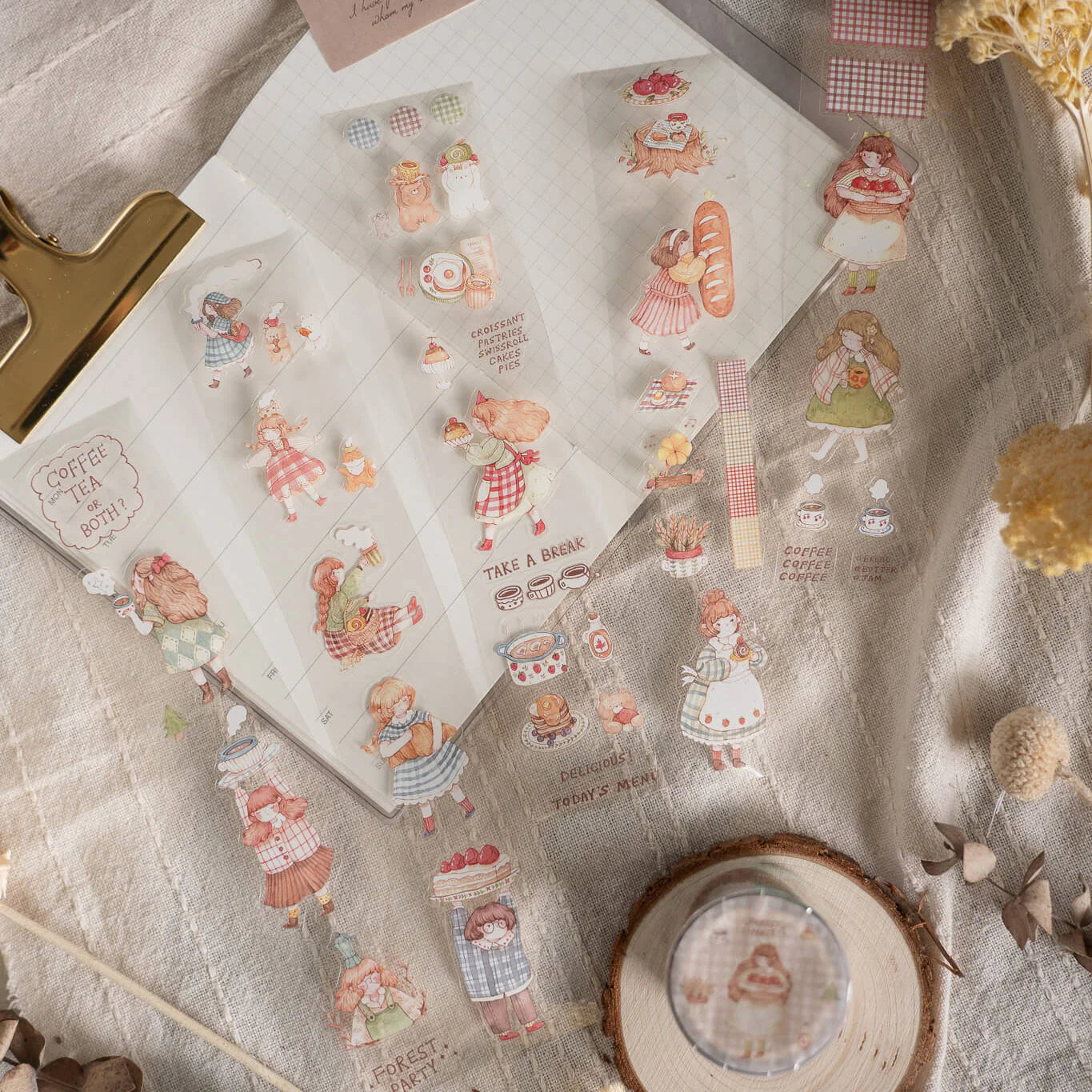 (NEW) Sho Little Happiness - Forest Party | Kiss Cut PET Tape Stickers