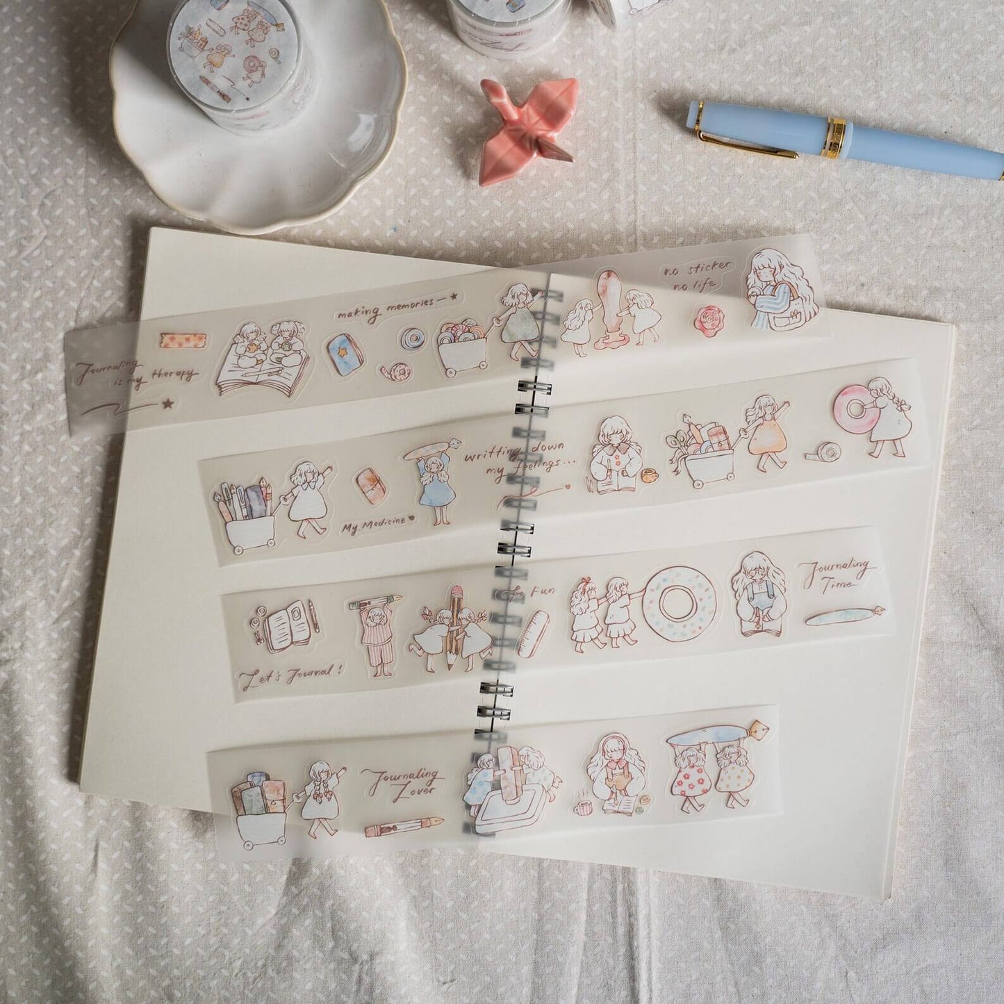 (NEW) Sho Little Happiness - Stationery Friends | Kiss Cut PET Tape Stickers